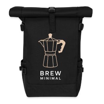 Café Minimal - Sac à dos roll top - noir - Devant