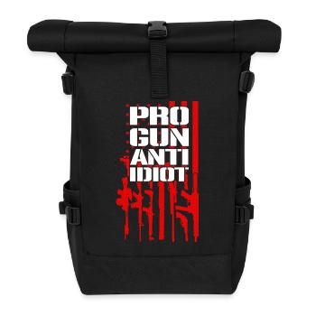 Pro-Waffen, Anti-Idiot - Rolltop Rucksack - Schwarz - Vorne