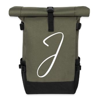J - Rolltop Rucksack - Olive/Schwarz - Vorne