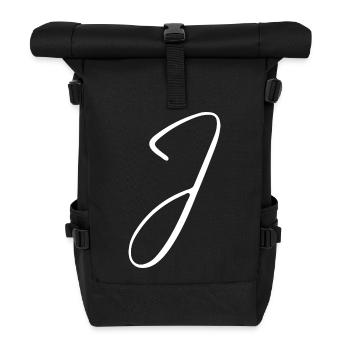 J - Roll Top Backpack - black - Front