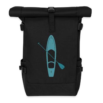 Standup Paddleboard Silhouette - Rolltop Rucksack - Schwarz - Vorne