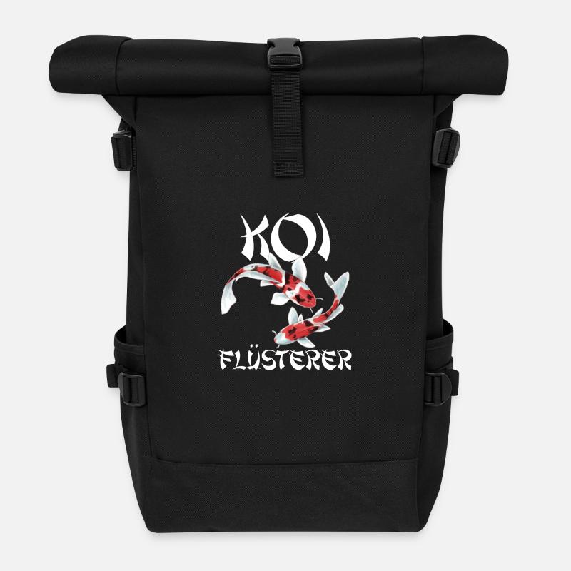lustiges Koi Kois Koi Flüsterer Karpfen Geschenk - Rolltop Rucksack - Schwarz