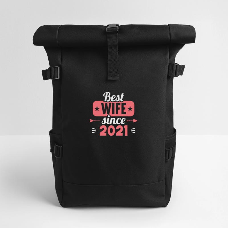 Beste Ehefrau Bester Ehemann seit 2021 Rolltop Rucksack