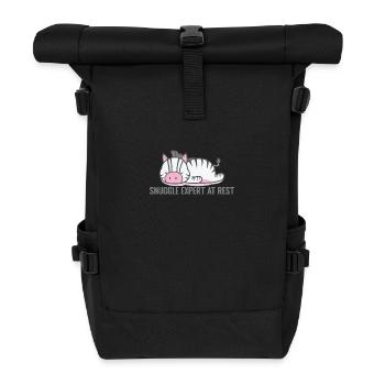 Snuggle Expert at Rest Pajamas Pajamas - Roll Top Backpack - black - Front
