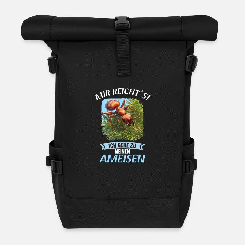 Ant Ameisen Ameise - Rolltop Rucksack - Schwarz