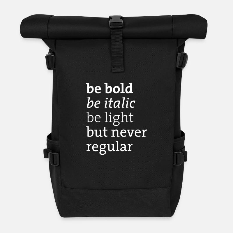 be never regular - Rolltop Rucksack - Schwarz