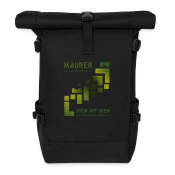 Maurer Hochbau Steinmetz - Sac à dos roll top - noir - Devant