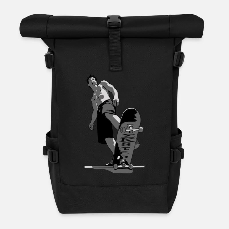 skate - Sac à dos roll top - noir