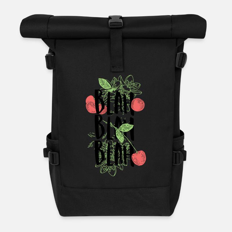 Bla, bla, bla - Sac à dos roll top - noir