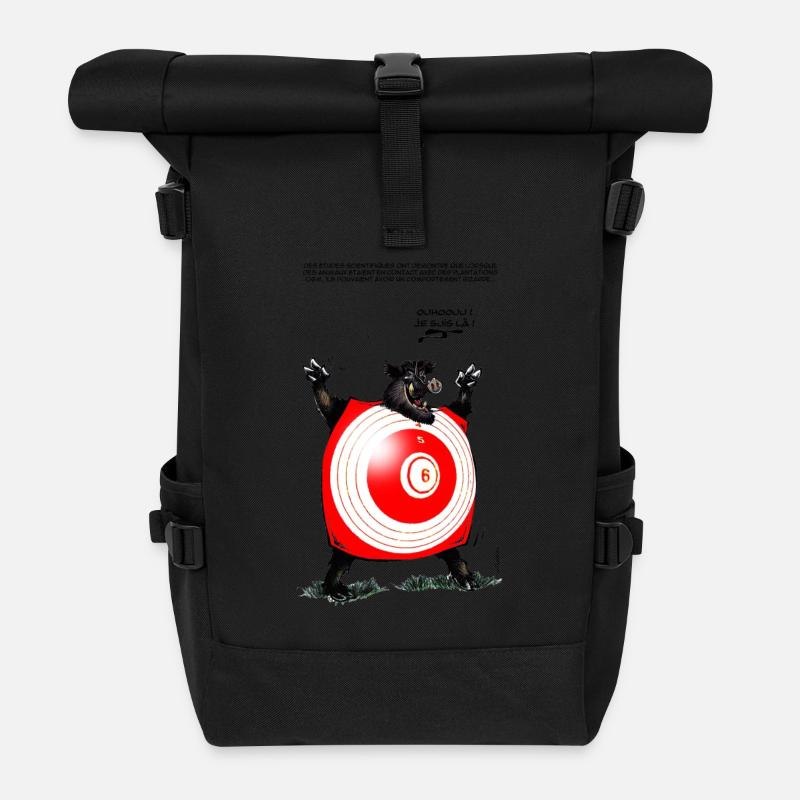 Schwein Bizarre - Rolltop Rucksack - Schwarz