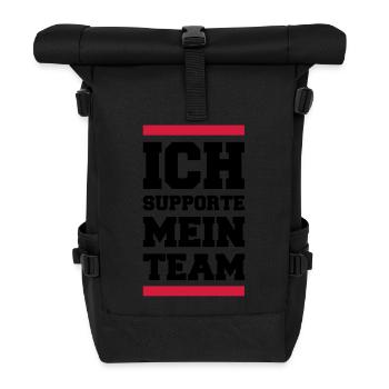 support_team_02 - Rolltop Rucksack - Schwarz - Vorne
