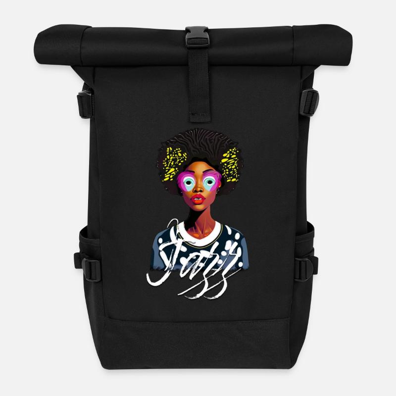 Jazz - Roll Top Backpack - black