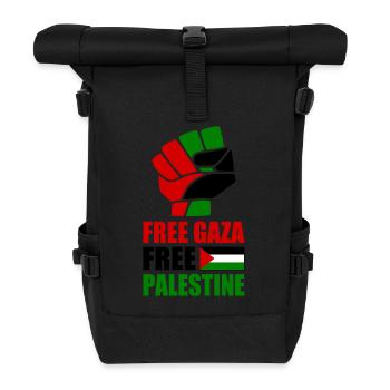 Free gaza Free palestine - Roll Top Backpack - black - Front