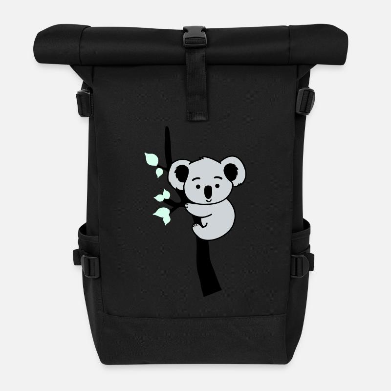 koalabär comic baum - Rolltop Rucksack - Schwarz