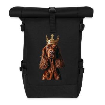 Setter irlandais - Sac à dos roll top - noir - Devant