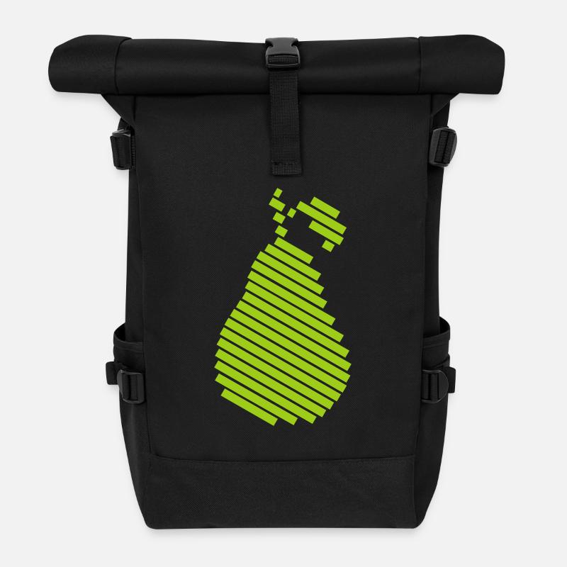 birne - Rolltop Rucksack - Schwarz