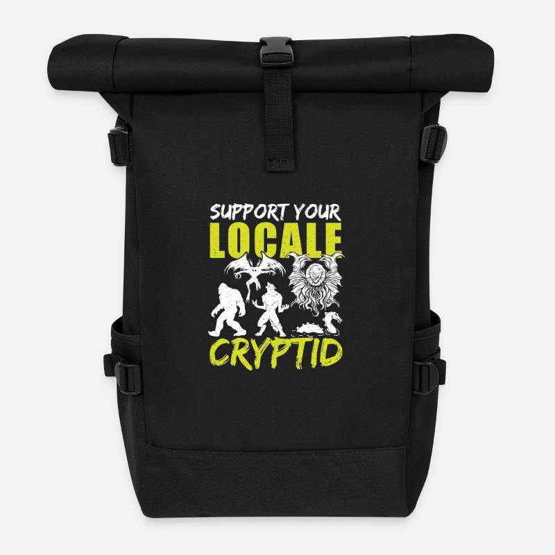 UFO Fantasy Cryptid Unterstützt den lokale Cryptid - Rolltop Rucksack - Schwarz