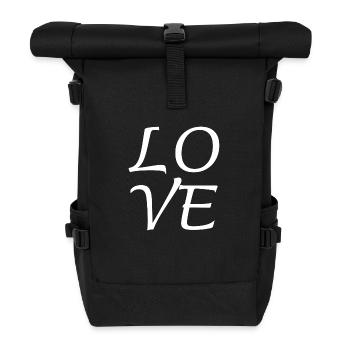 Love Favorite Person - Roll Top Backpack - black - Front