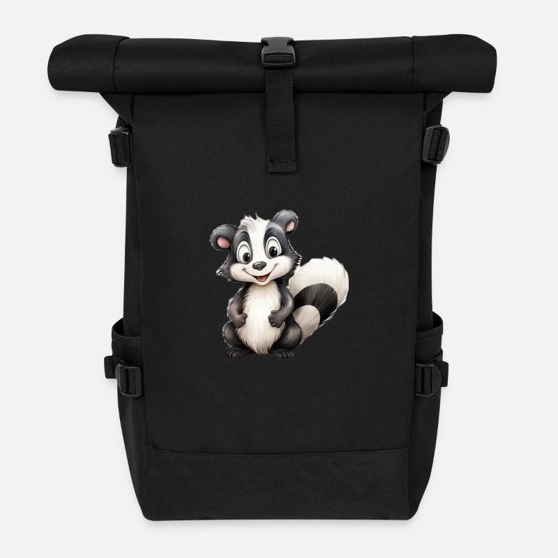 Skunk or skunk class - Roll Top Backpack - black