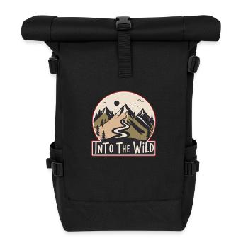 Dans la nature - Sac à dos roll top - noir - Devant