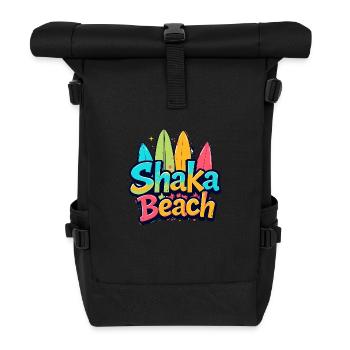 Plage de Shaka - Sac à dos roll top - noir - Devant