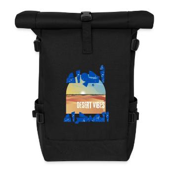 Desert Dunes and Sunset Vibes - Roll Top Backpack - black - Front