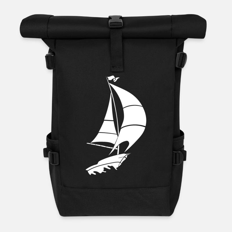 Voilier Voilier Conception - Sac à dos roll top - noir