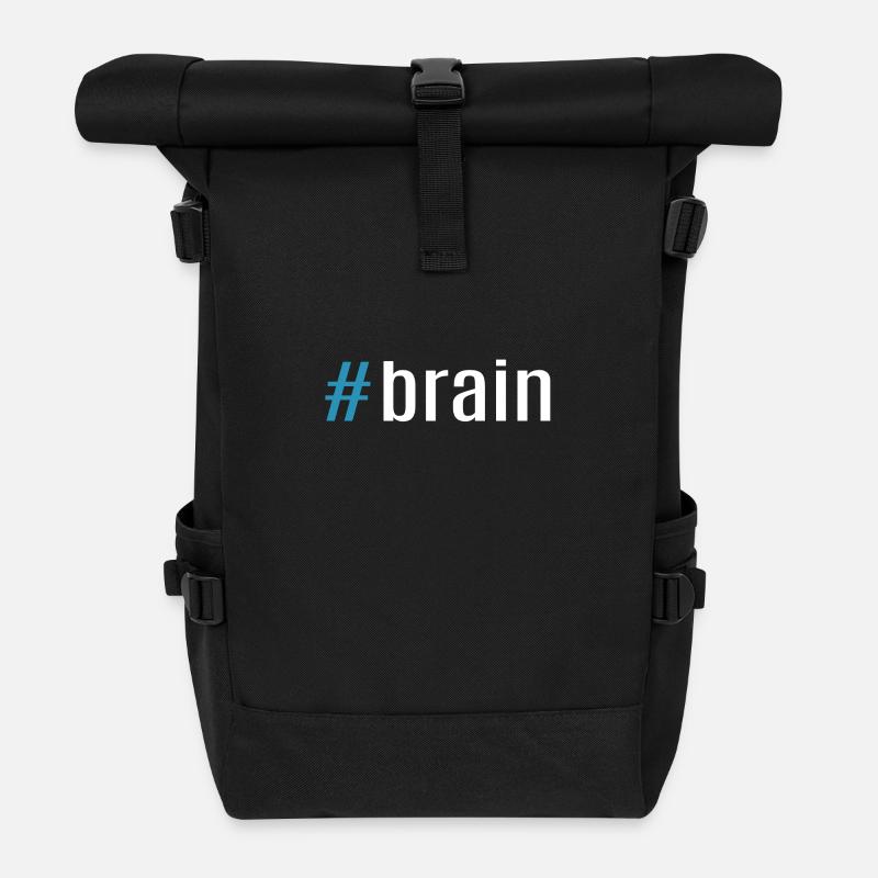 Brain - Rolltop Rucksack - Schwarz