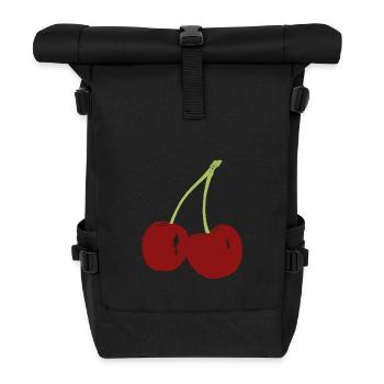 Cerises - Sac à dos roll top - noir - Devant