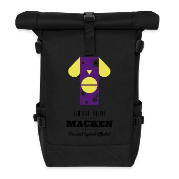 Tommy-hat-keine-Macken - Rolltop Rucksack - Schwarz - Vorne