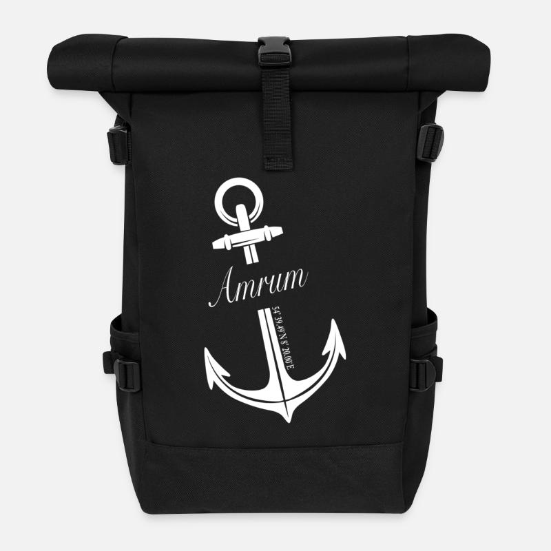 Amrum - Rolltop Rucksack - Schwarz