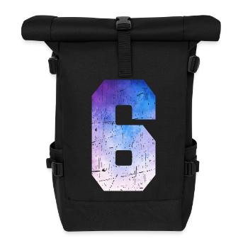 Issue 6 – 6th Anniversary Gift - Roll Top Backpack - black - Front