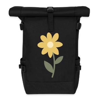 Bloomdesign de fleurs minimales - Sac à dos roll top - noir - Devant