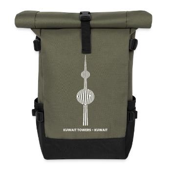 Ville du Koweït, Tournée de la capitale du Koweït Touristes Koweïtiens - Sac à dos roll top - olive/noir - Devant