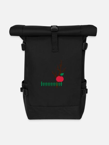 Gartenzaun picket fence - Rolltop Rucksack - Schwarz