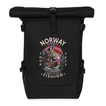 PÊCHE EN NORVÈGE - Dyrøya - 2025 - Sac à dos roll top - noir - Devant