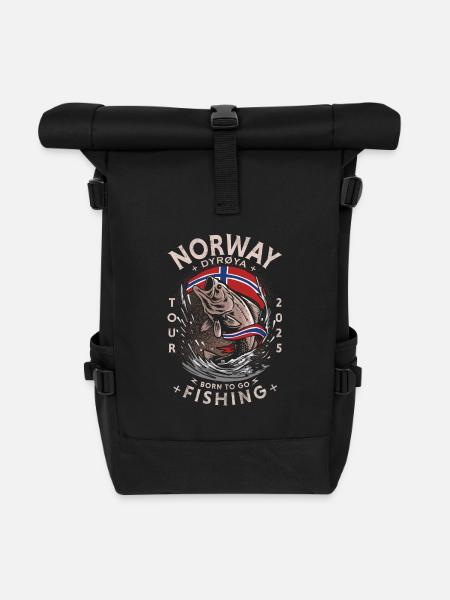 NORWAY FISHING - Dyrøya - 2025 - Rolltop Rucksack - Schwarz