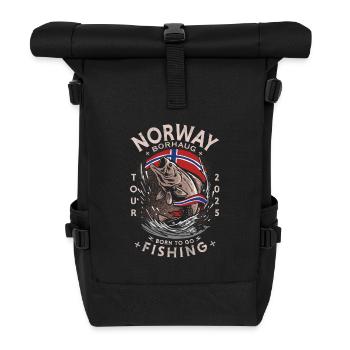 NORWAY FISHING - BORHAUG - 2025 - Rolltop Rucksack - Schwarz - Vorne