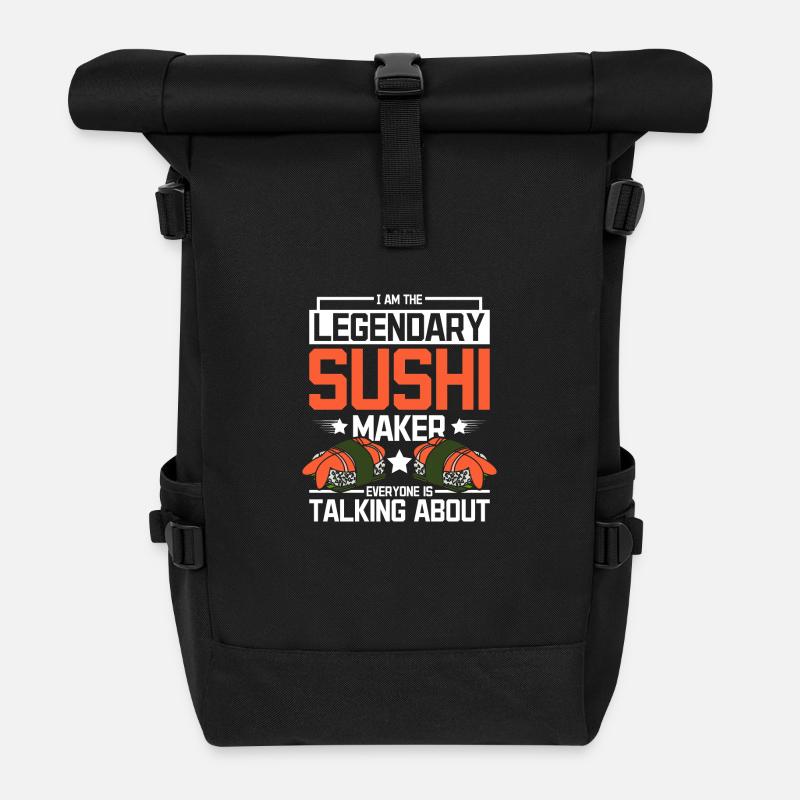 The legendary sushi maker everyone is talking - Roll Top Backpack - black