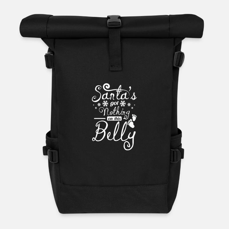 Christmas Santa's got nothing on this belly - Rolltop Rucksack - Schwarz