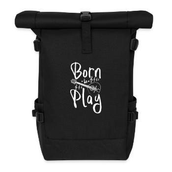 Born to play Mandolin - Roll Top Backpack - black - Front