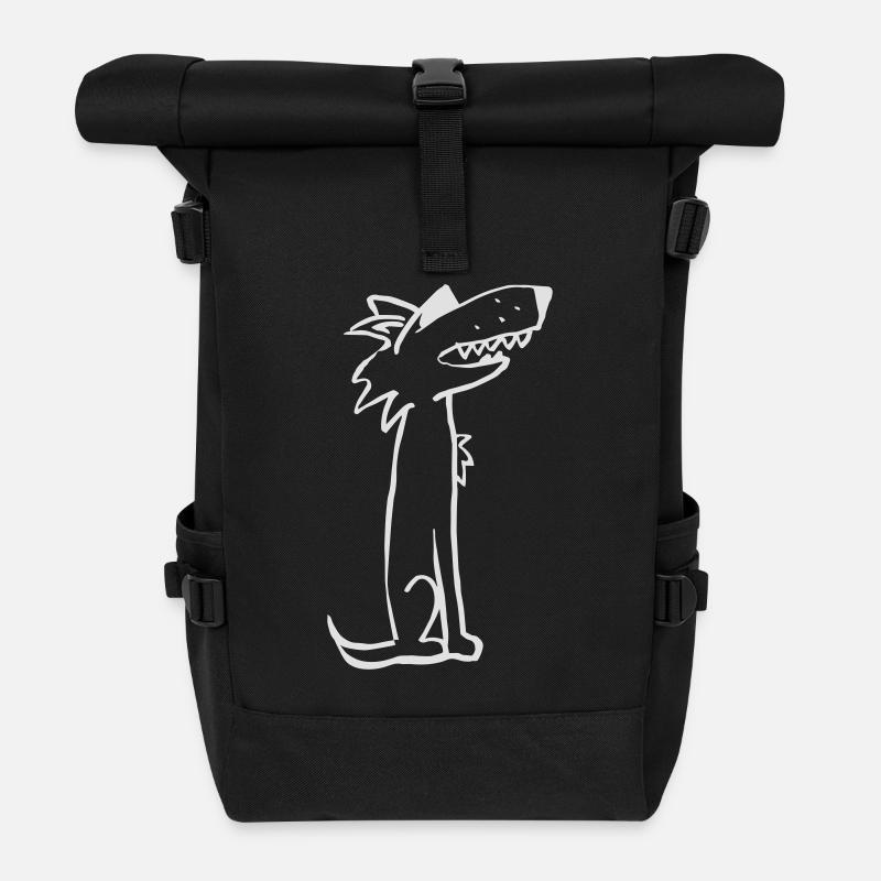 GFK - Wolf - Rolltop Rucksack - Schwarz