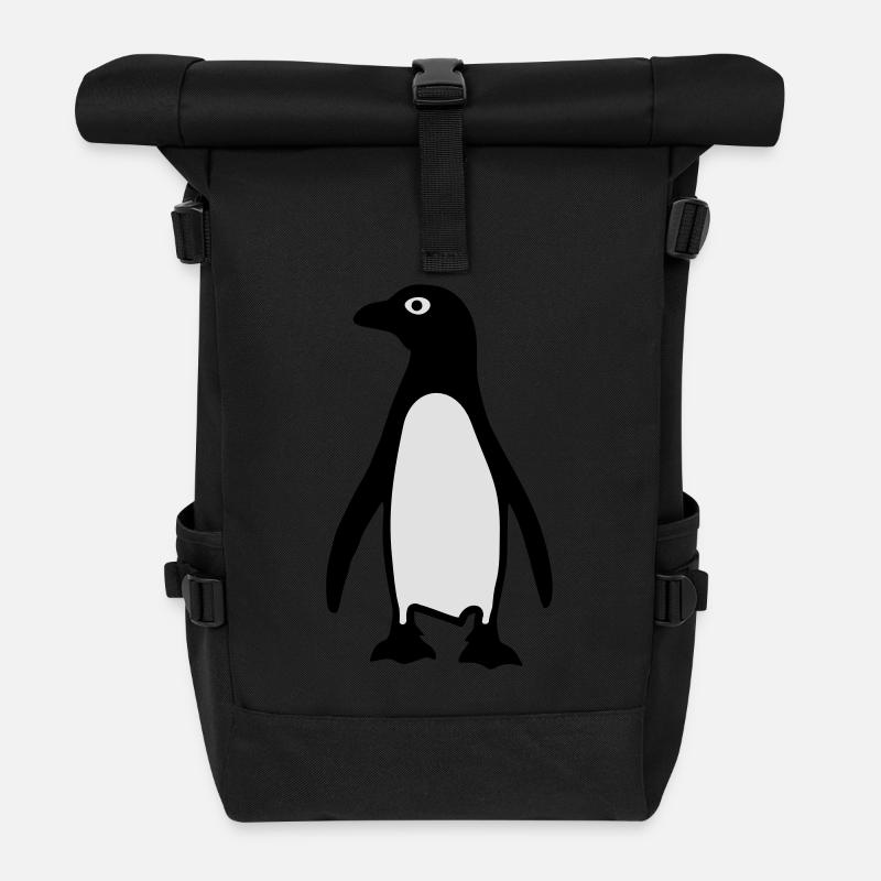 Pinguin - Rolltop Rucksack - Schwarz