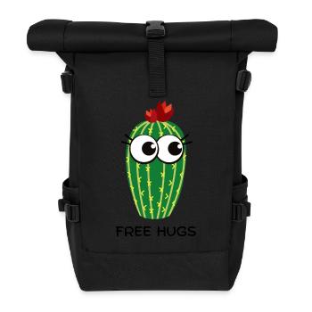 free hugs cactus - Rolltop Rucksack - Schwarz - Vorne