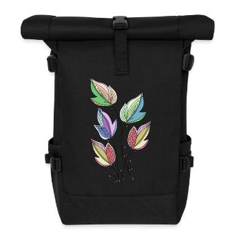 Liste - Rolltop Rucksack - Schwarz - Vorne