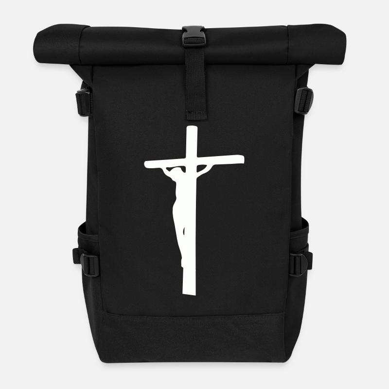 Croisez Jésus - Sac à dos roll top - noir