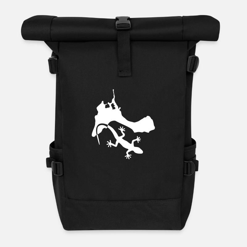 Formentera Gecko - Rolltop Rucksack - Schwarz