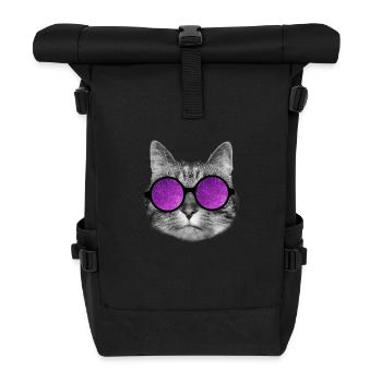 Space kitty - Roll Top Backpack - black - Front