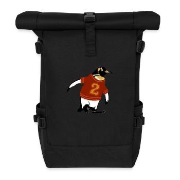 Penguin with Shirt 2 - Roll Top Backpack - black - Front