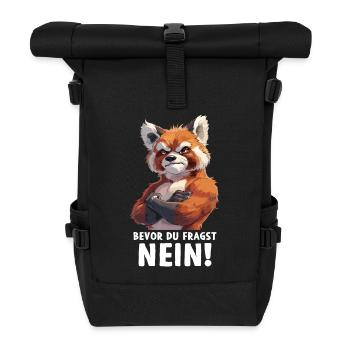 Panda roux chat ours panda roux avant que vous ne demandiez - Sac à dos roll top - noir - Devant